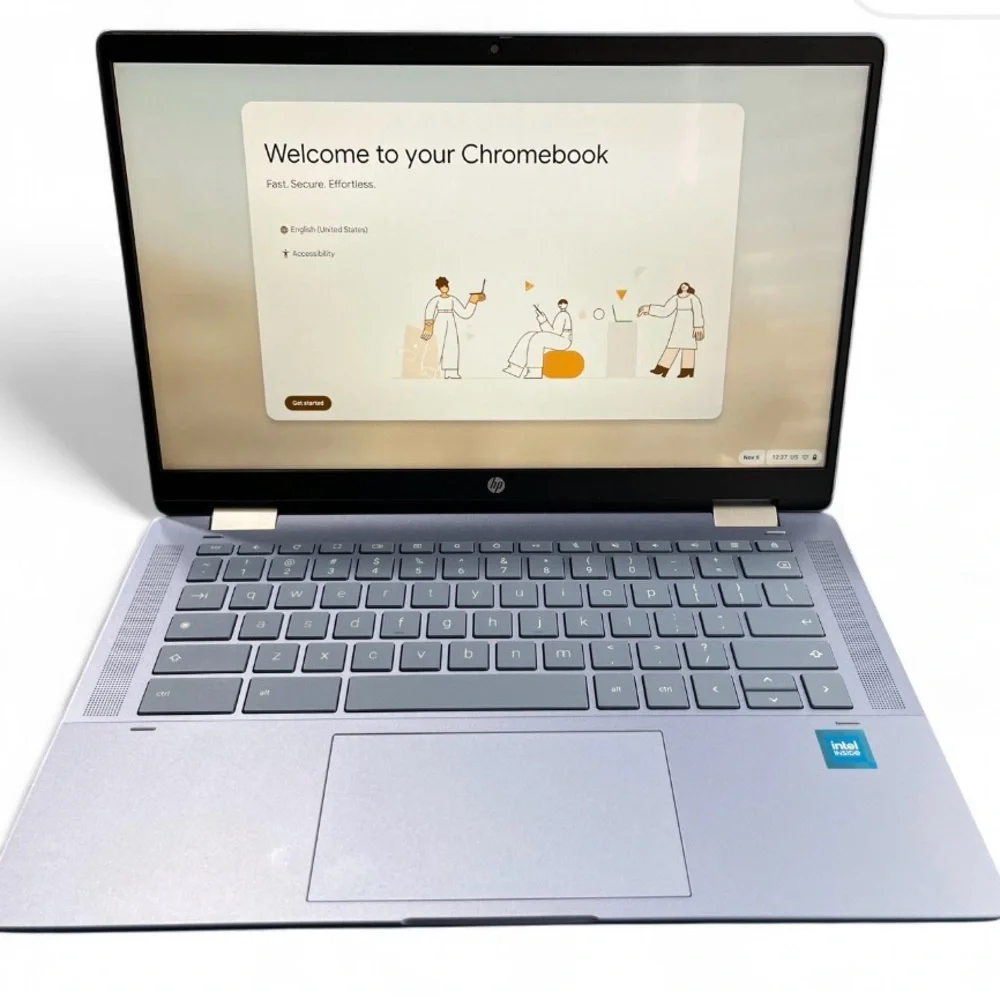 HP Laptop blue with sliver Details